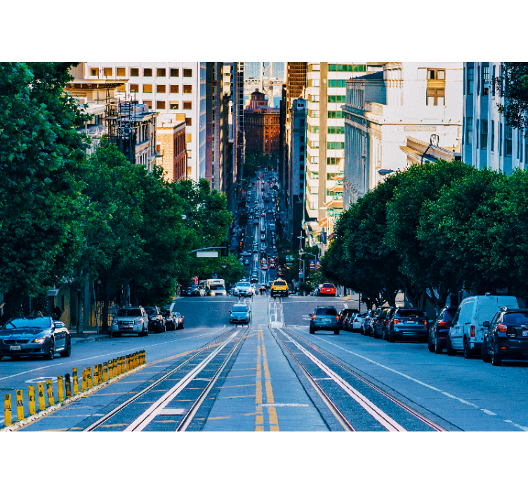 城市和乡村照片墙展现城市街景 - TenStickers