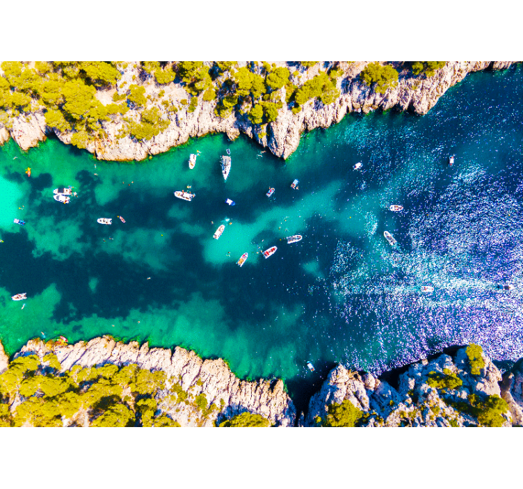 其他景观壁画 海岸鸟瞰图 - TenStickers