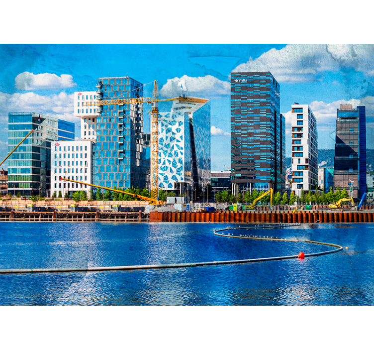 城市和乡村照片墙 现代都市景观 - TenStickers