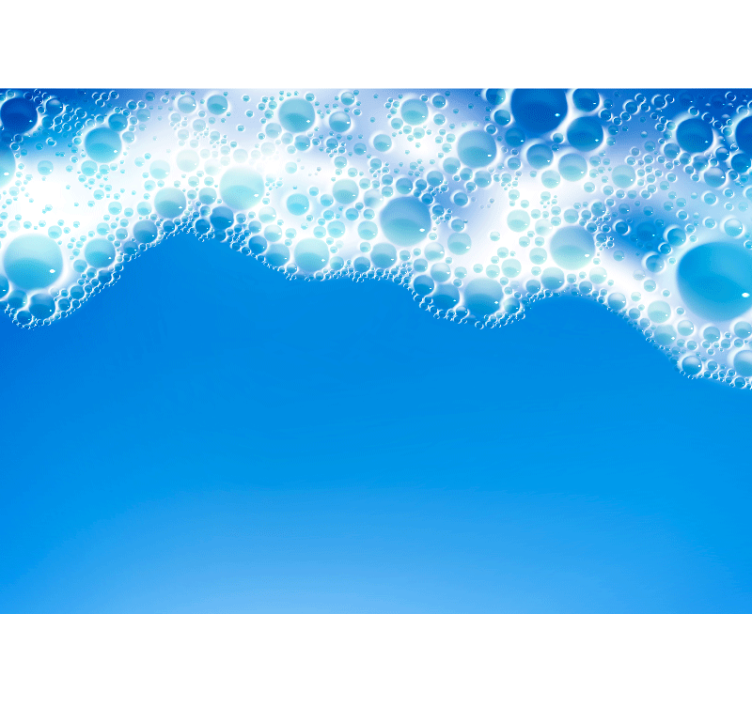 自然照片墙泡沫波浪设计 - TenStickers