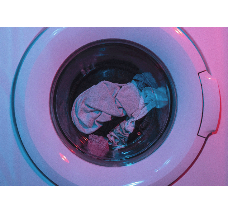 其他复古壁画 洗衣机旋转 - TenStickers