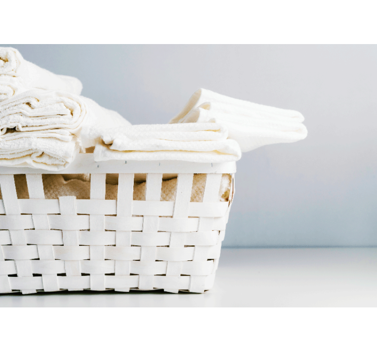 用于浴室的其他壁画 优雅的毛巾篮 - TenStickers