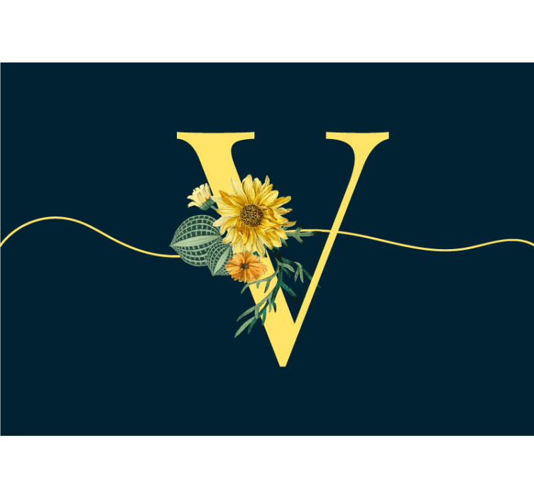 花卉照片墙 向日葵的初始优雅 - TenStickers