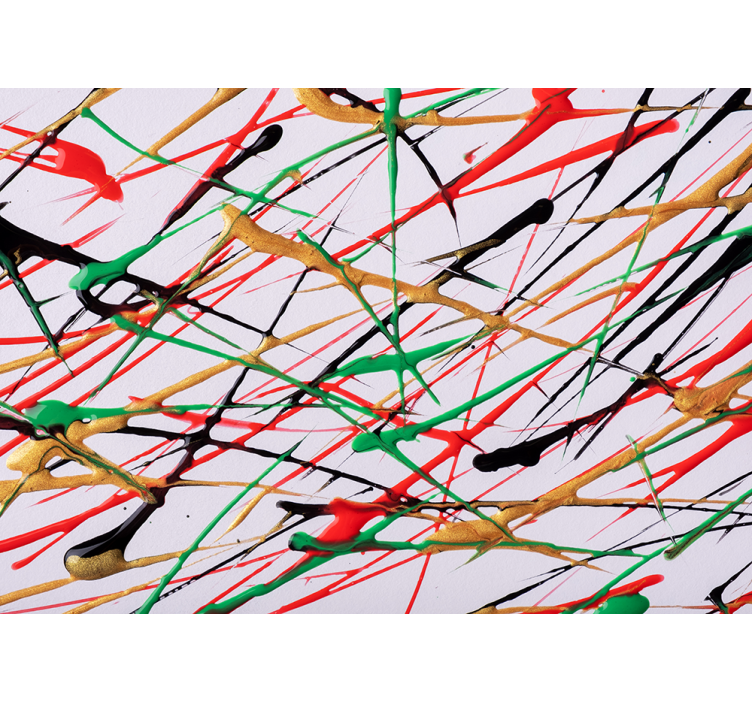 抽象照片墙充满活力的笔触 - TenStickers