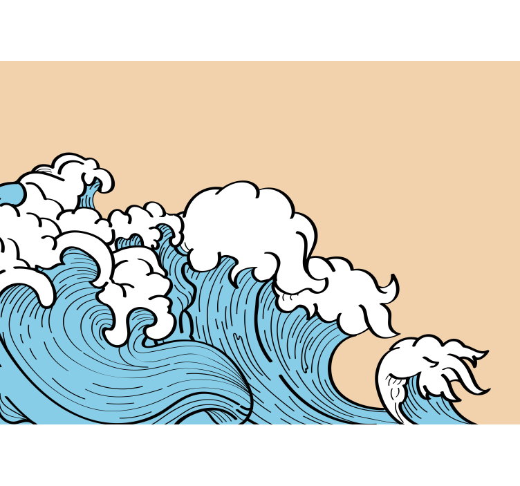 自然照片墙海浪设计 - TenStickers