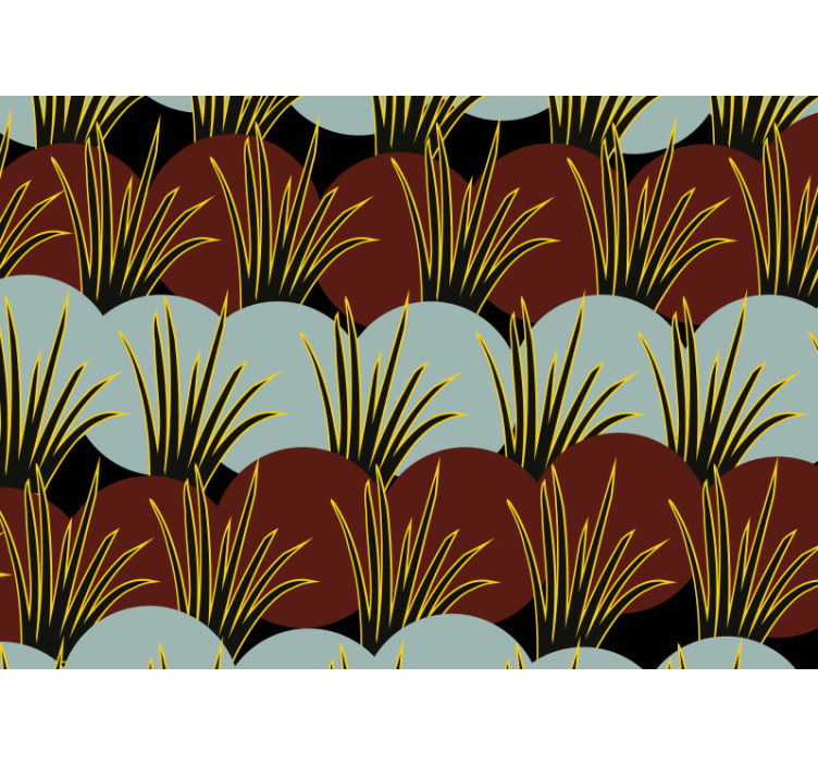 自然照片墙展现风格化草纹理 - TenStickers