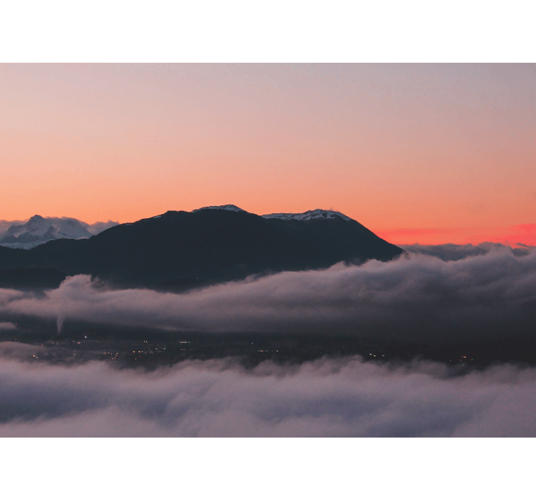 其他景观壁画山间日落景观 - TenStickers