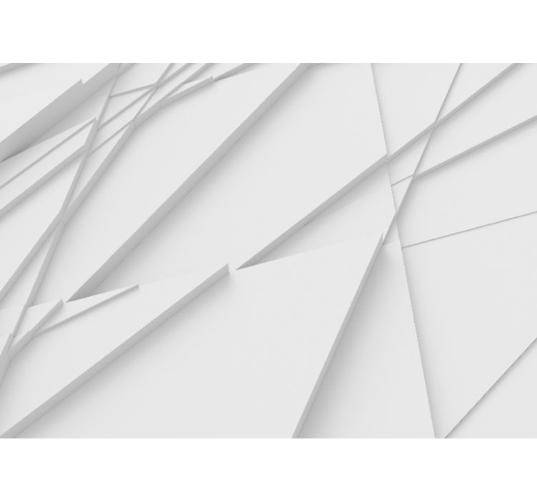 抽象照片墙与几何分层图案相结合 - TenStickers