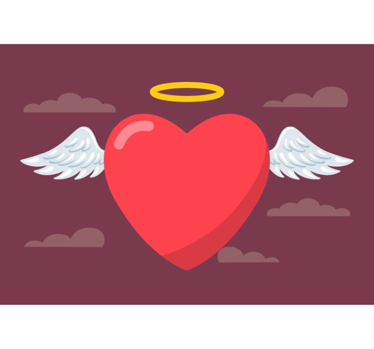 墙面壁画的爱的风格心翼相伴 - TenStickers