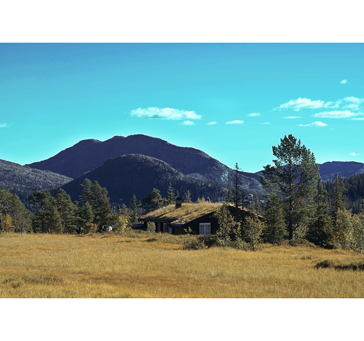 其他景观壁画山间小屋静修 - TenStickers