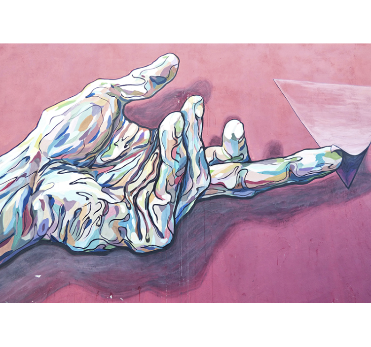 艺术照片墙呈现抽象手势 - TenStickers