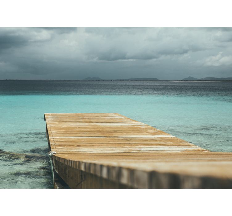 自然照片墙宁静海边码头 - TenStickers