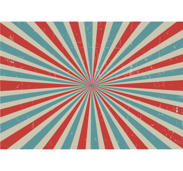 城市艺术照片壁画呈现放射彩色爆发 - TenStickers