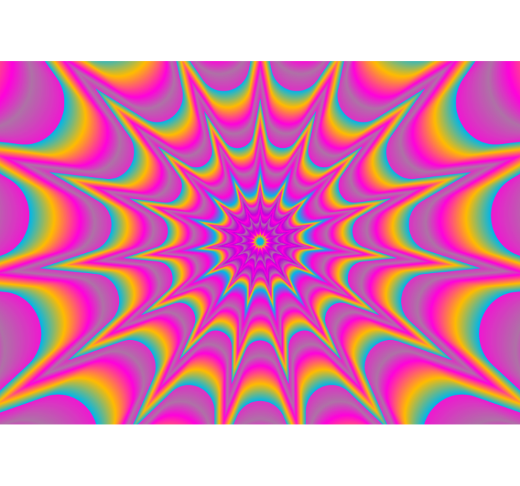 抽象照片墙让人沉醉的辐射图案 - TenStickers