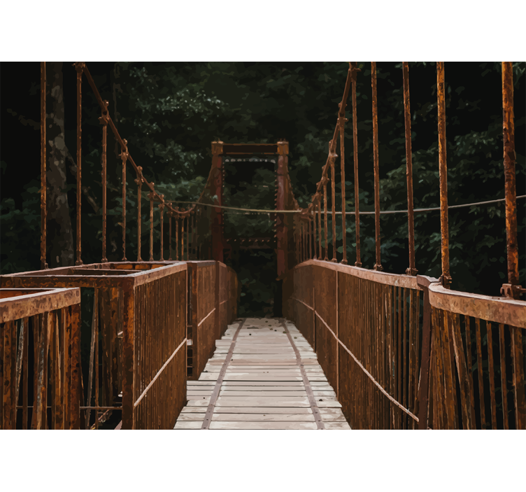 自然照片墙展现自然中的桥梁 - TenStickers