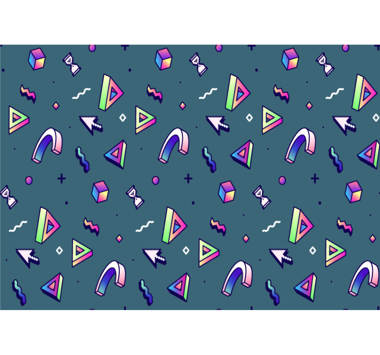 墙面壁画的爱的风格几何形状探索 - TenStickers