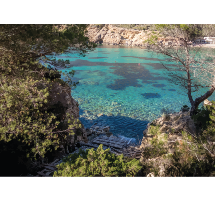 自然照片墙清晰海岸风景 - TenStickers