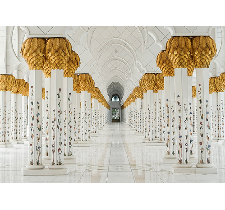 非洲风格壁画壮丽柱子门厅 - TenStickers