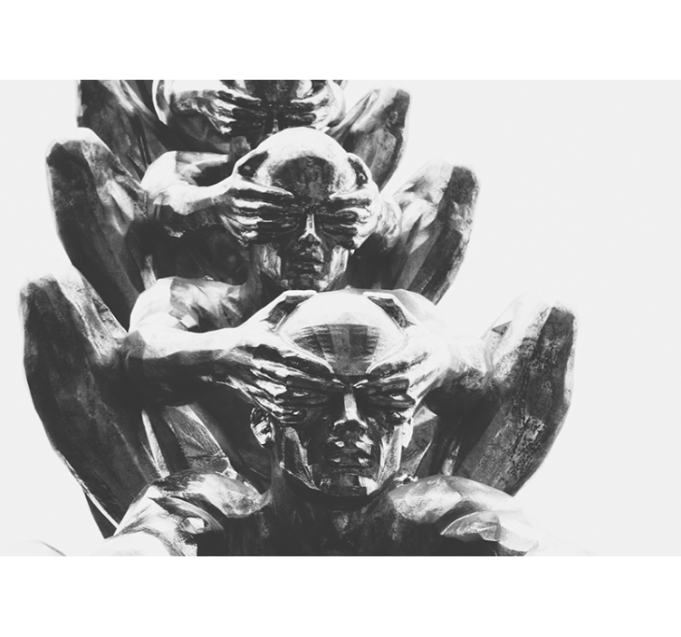 艺术照片墙展示抽象人形艺术 - TenStickers