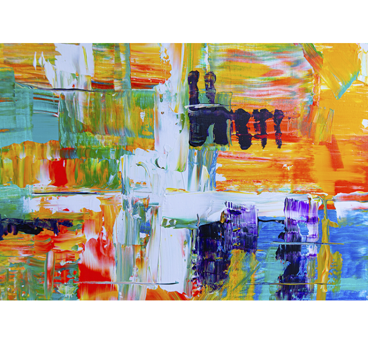 艺术照片墙呈现生动的抽象作品 - TenStickers