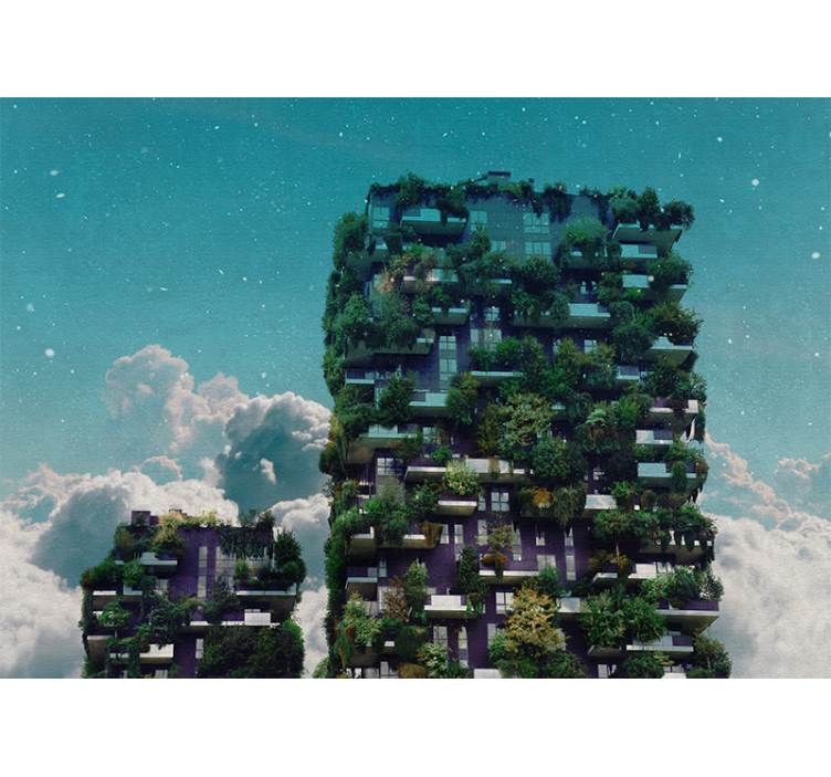 自然照片墙绿意垂直花园 - TenStickers