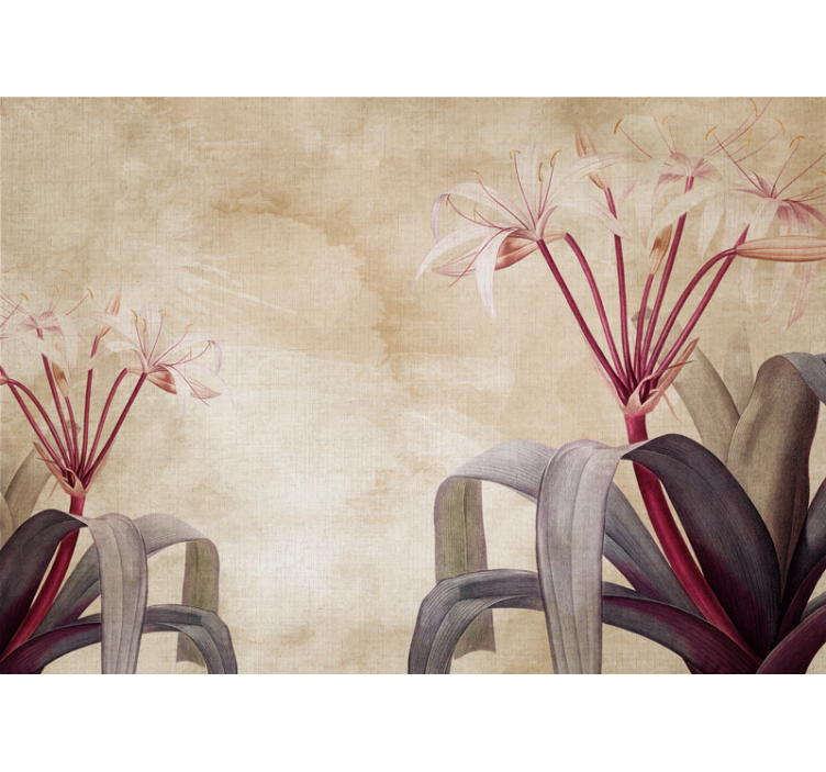 新鲜的紫色植物花卉壁画 - TenStickers