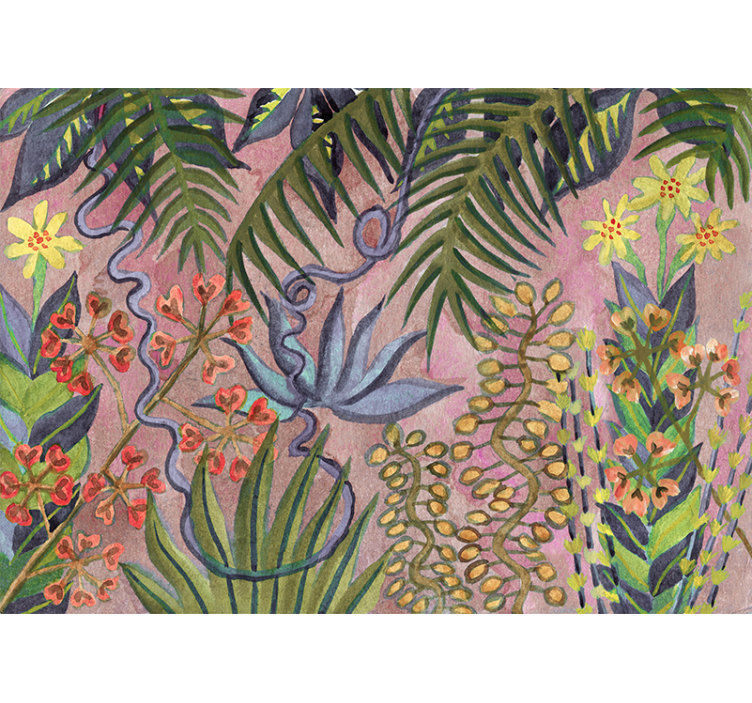 自然照片墙热带植物展示 - TenStickers