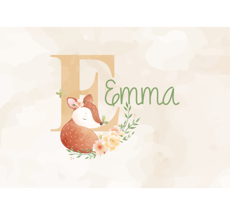 儿童房的其他壁画个性化狐狸设计 - TenStickers