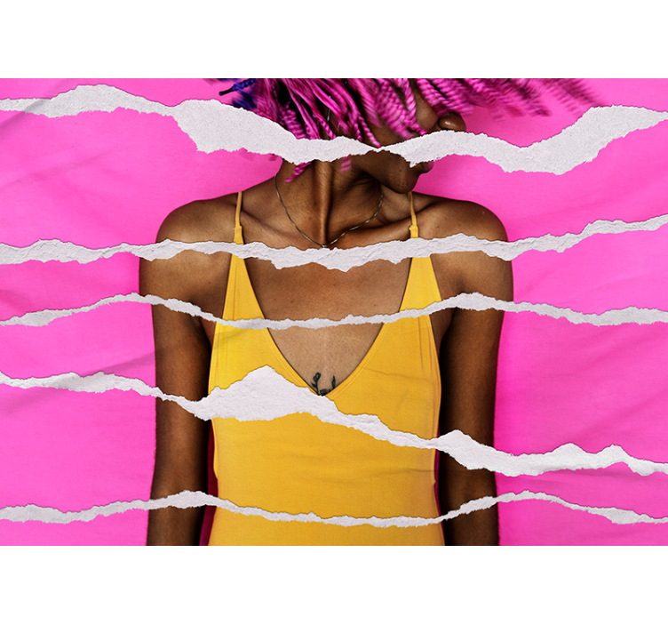 人物照片墙与撕裂纸效果相结合 - TenStickers