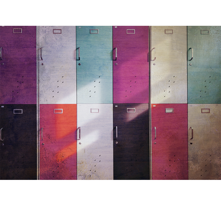 音乐照片墙与多彩储物柜门 - TenStickers