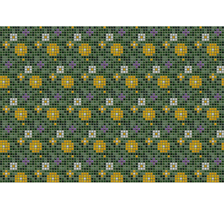 用于浴室的其他壁画，生动的瓷砖花卉图案 - TenStickers