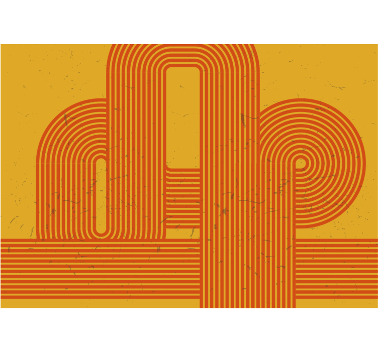 抽象照片墙曲线线条图案 - TenStickers