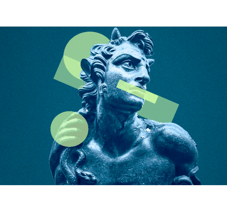 艺术照片墙与几何形状雕塑 - TenStickers