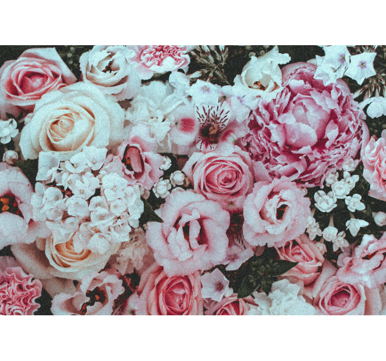 花卉照片墙带来花卉排列的愉悦 - TenStickers