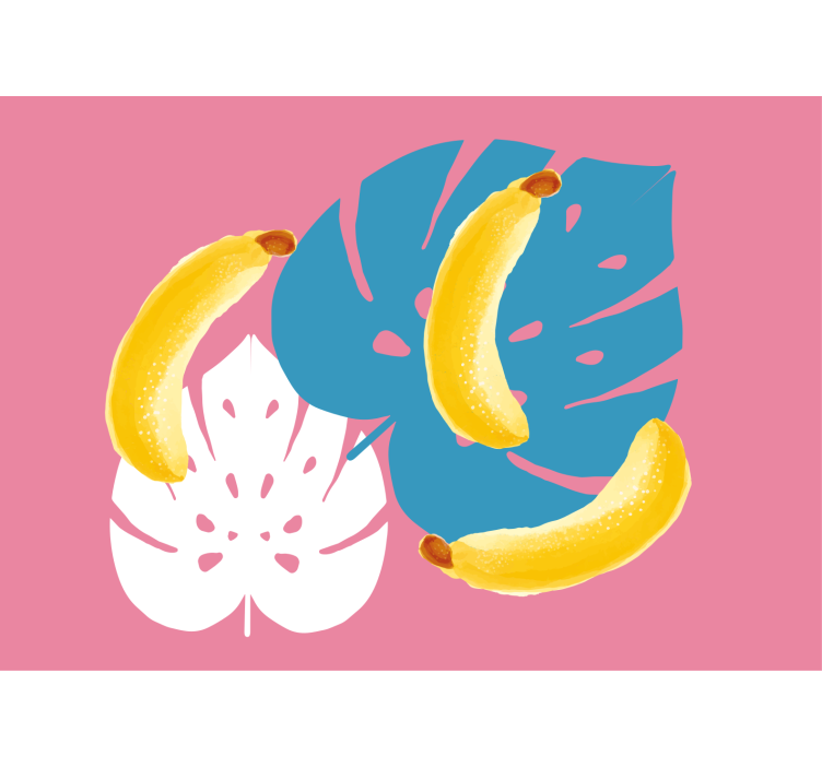 其他花卉壁画香蕉与叶子 - TenStickers