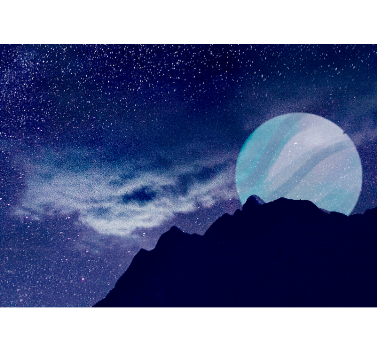 空间照片墙展现星空夜景 - TenStickers