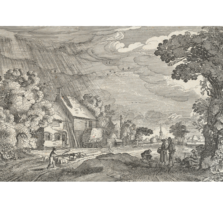 其他景观壁画展现乡村场景 - TenStickers