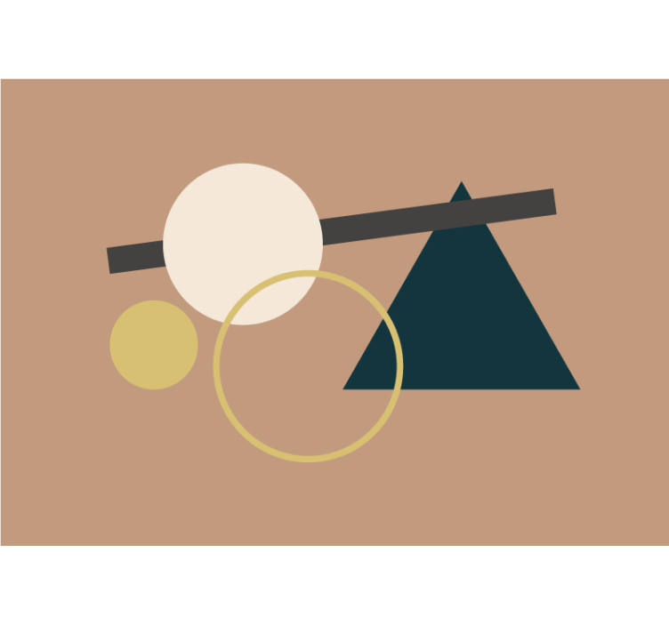 几何图形壁画的平衡 - TenStickers