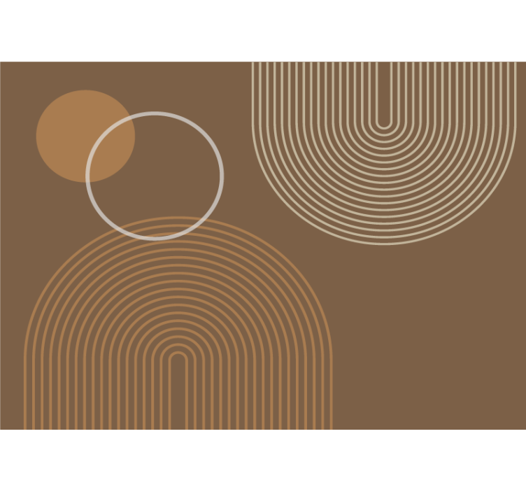 抽象照片墙几何圆形图案 - TenStickers