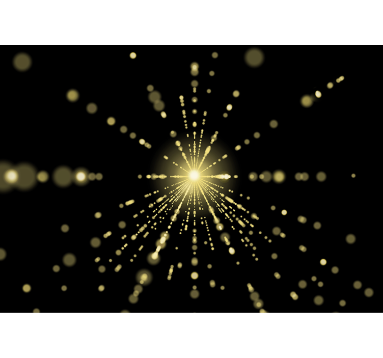 抽象照片墙光芒四射的光辉 - TenStickers