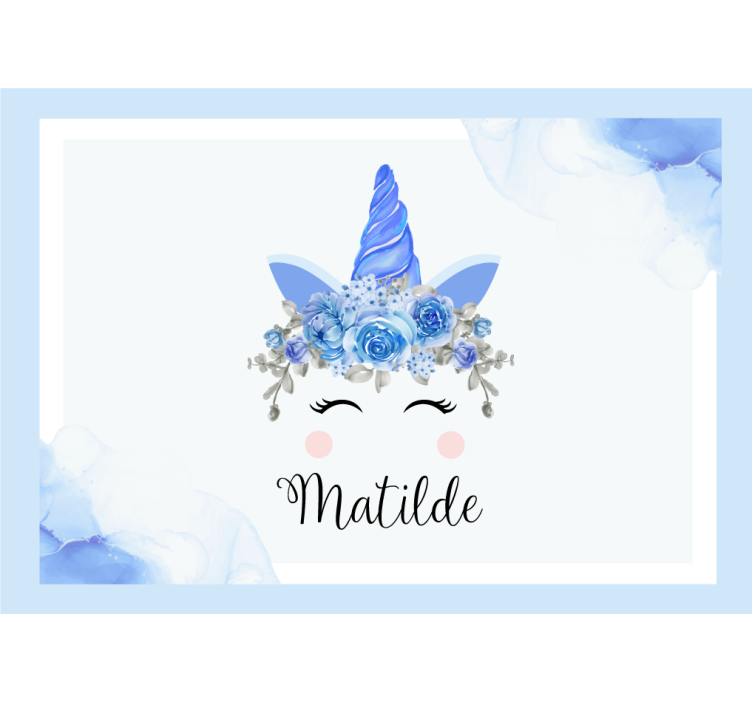 儿童房的其他壁画可爱独角兽插图 - TenStickers