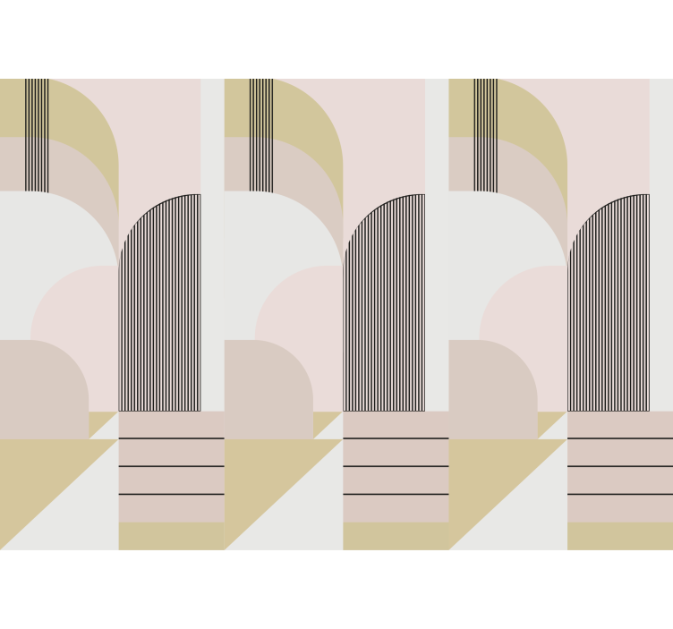 现代照片墙几何拱形图案 - TenStickers