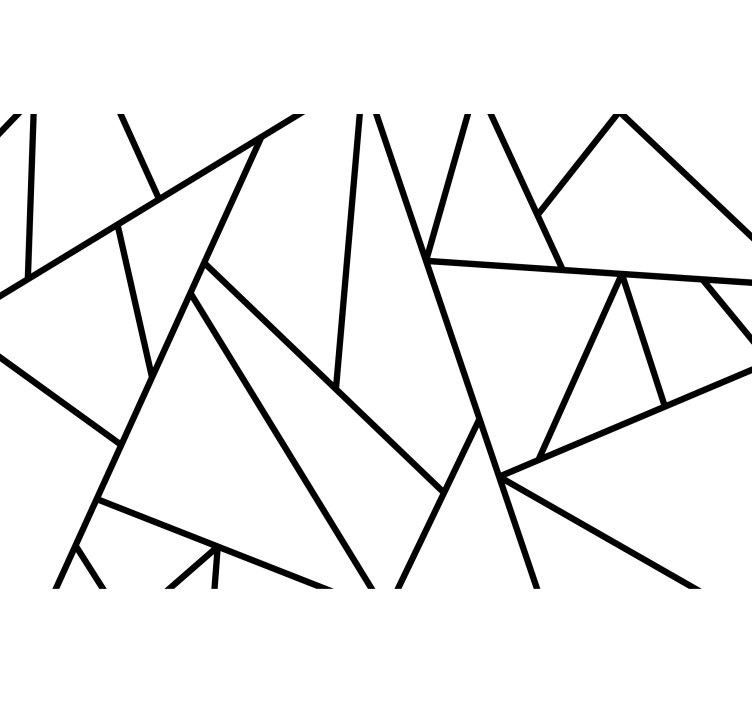 抽象照片墙几何黑线设计 - TenStickers