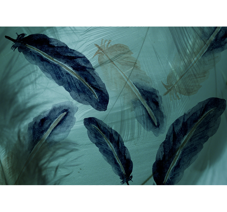 其他花卉壁画优雅叶子图案 - TenStickers