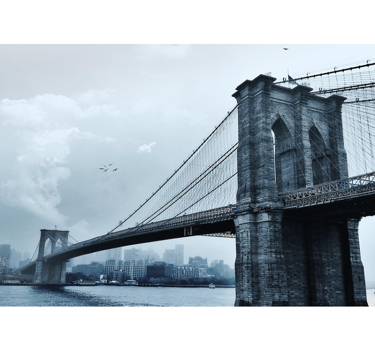 壁画 纽约壁画壁纸 布鲁克林大桥场景 - TenStickers