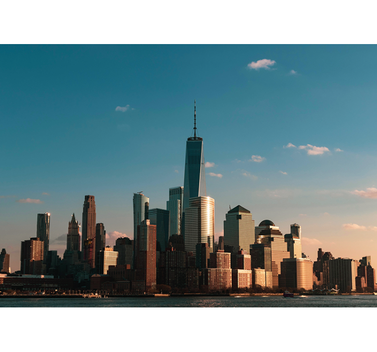 曼哈顿日落纽约壁画 - TenStickers