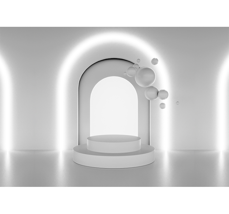 3d 幻觉空间白球壁画 - TenStickers