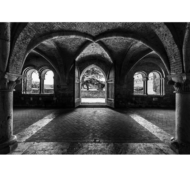 城市和乡村照片墙展现历史拱门景观 - TenStickers