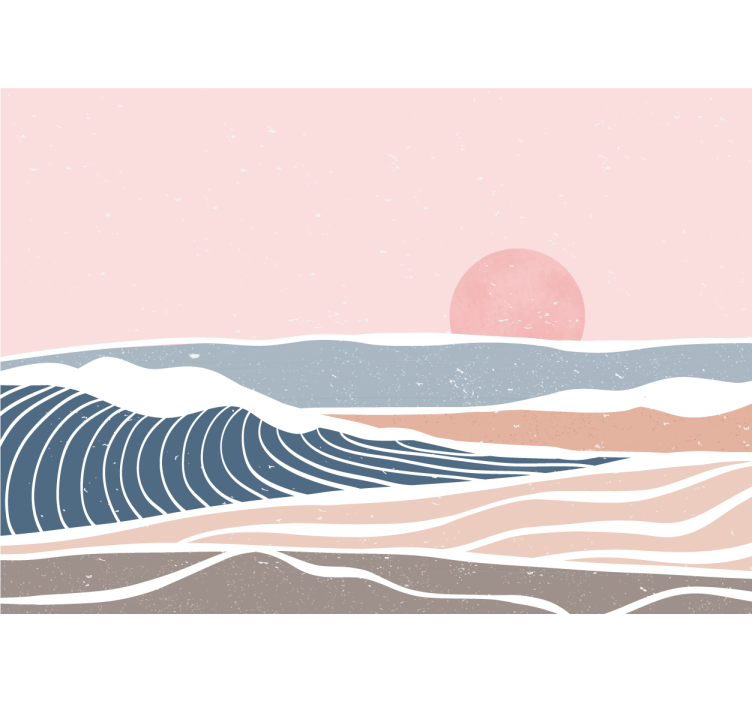 自然照片墙呈现宁静海岸风景 - TenStickers