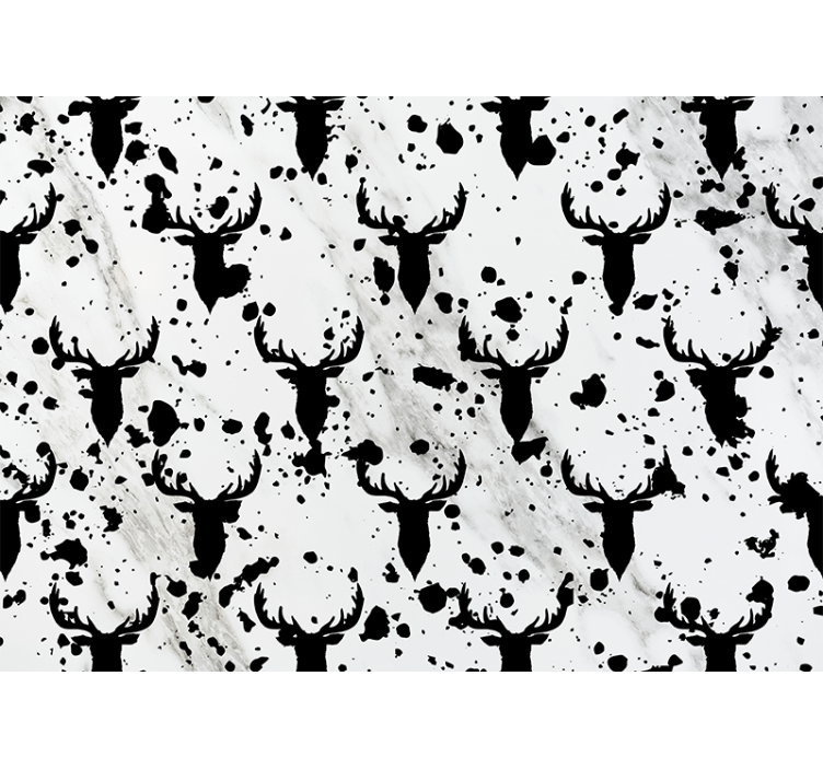 动物风格的墙面壁画鹿影轮廓图案 - TenStickers